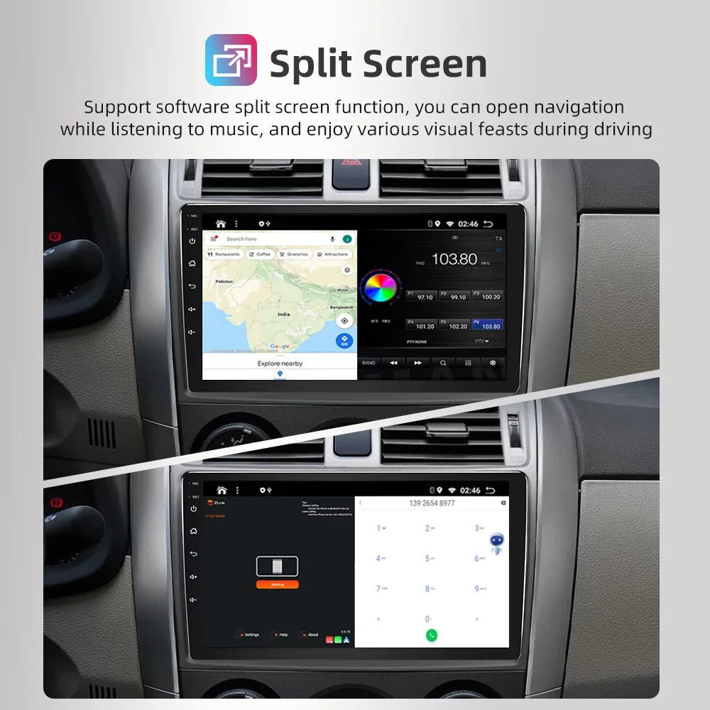 For Ford Mustang 2010-2014 10.1" Android 11 Car Radio Sizetereo Carplay GPSize Navi 2G+32G