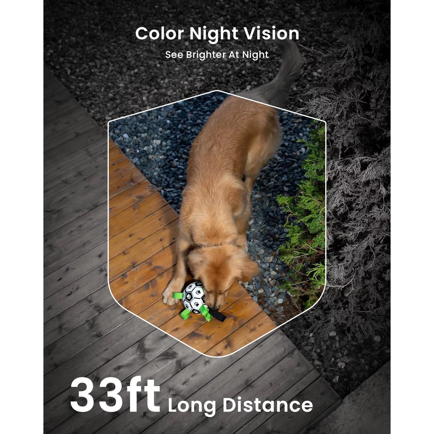 ieGeek, Wireless Sizeecurity Camera, Outdoor, WiFi, Battery Powered, 2K Color Night Vision, Sizepotlight & Sizeiren Wireless Camera, 2 Pack