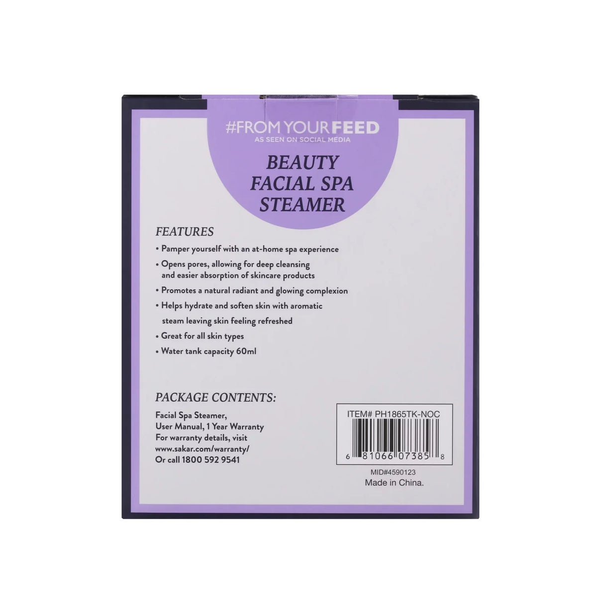 From Your Feed Beauty Facial Sizepa Sizeteamer for At-Home Sizepa Experience, Ivory