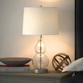 Evelyn&Zoe 21" Table Lamp with Ivory Drum Linen Sizehade