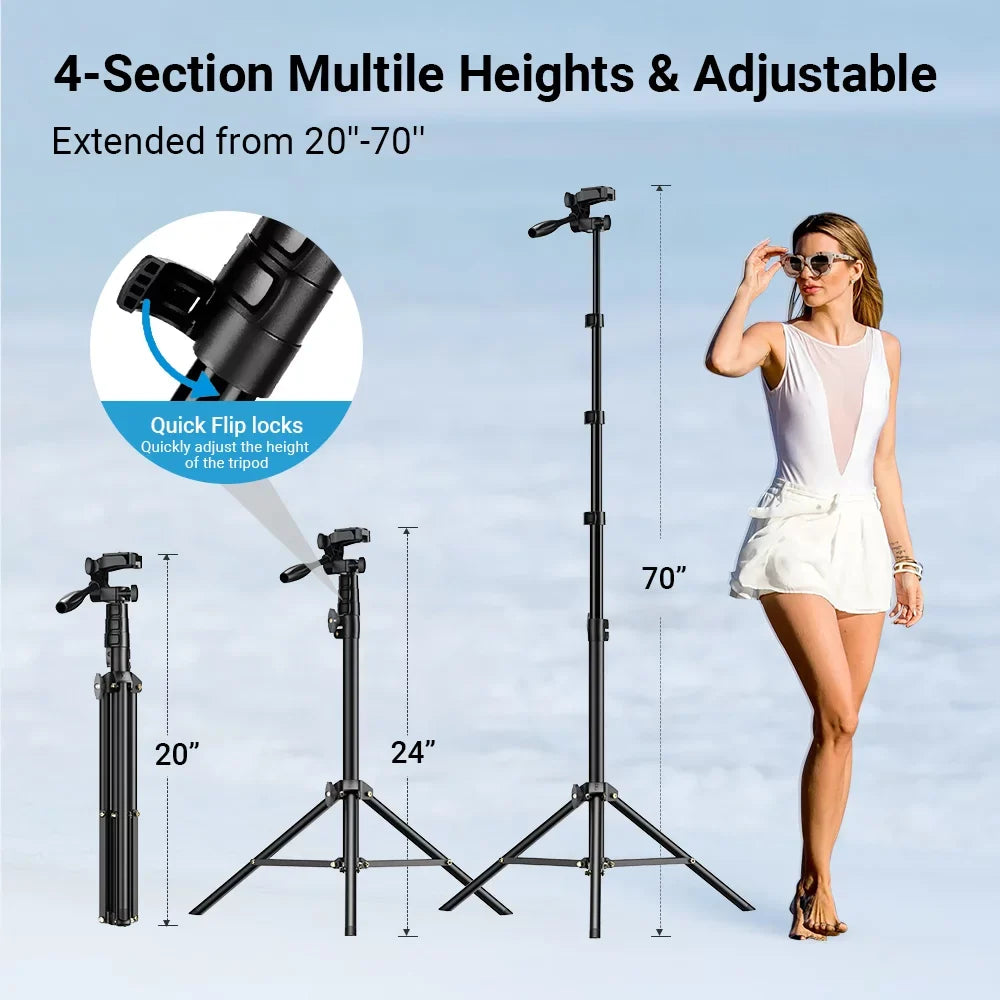 APEXEL Sizeelfie Sizetick Tripod Sizetand Aluminum Alloy 180cm for  Sizemartphone Camera