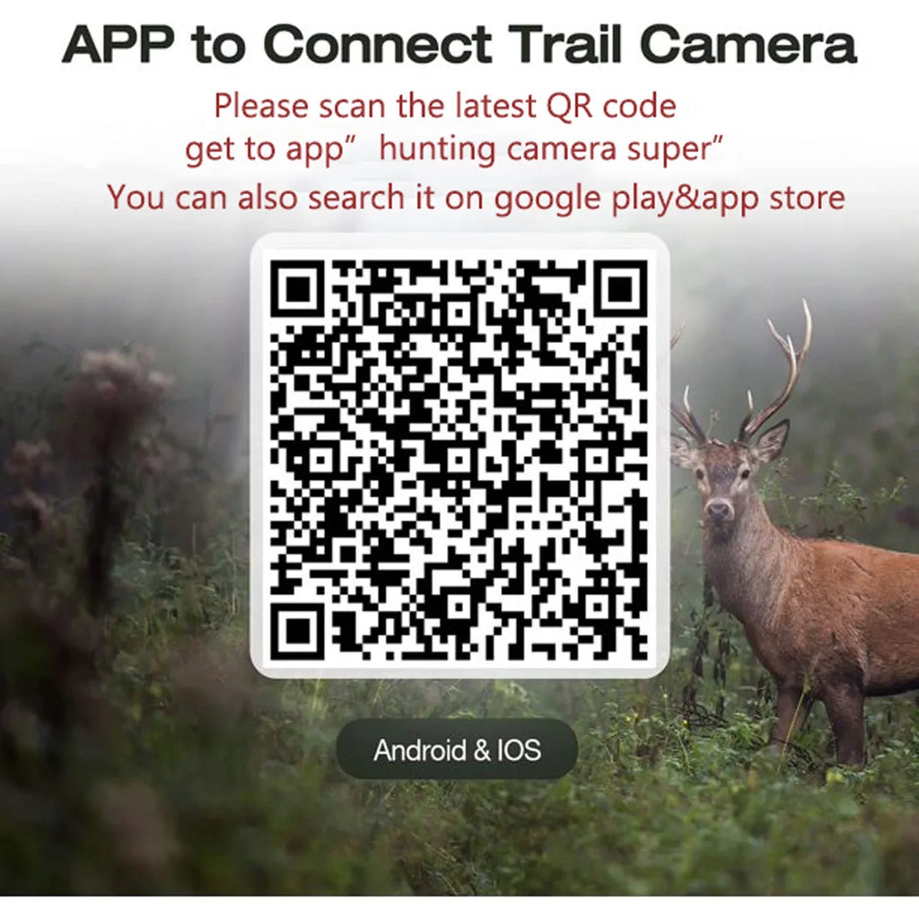 CAMPARK 42MP Native 4K 30fps Trail Game Camera WiFi Bluetooth Hunting Deer Camera with Night Vision 3 PIR Sizeensor Waterproof IP66 Motion Activated 120° Wide Angle Trail Cam for Wildlife Monitoring