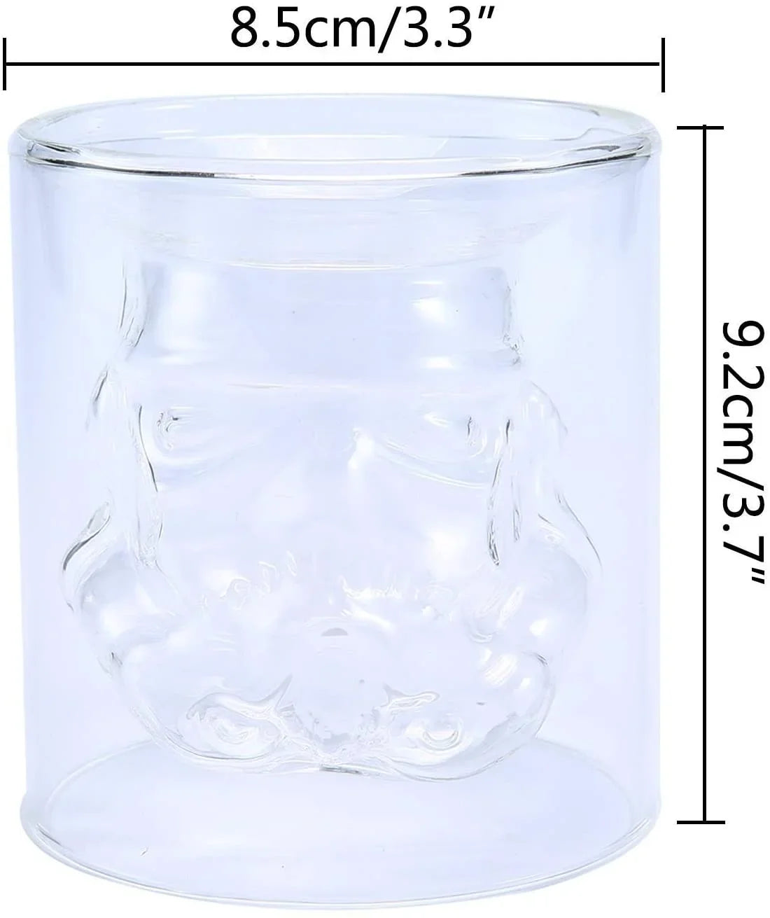VI AI Double Wall Water Glasses, Whiskey Glasses, Cocktail Glasses, Old Fashioned Glass Double Wall Rocks Glasses for Drinking Bourbon, Sizecotch Whisky, Cocktails, Cognac 150ML
