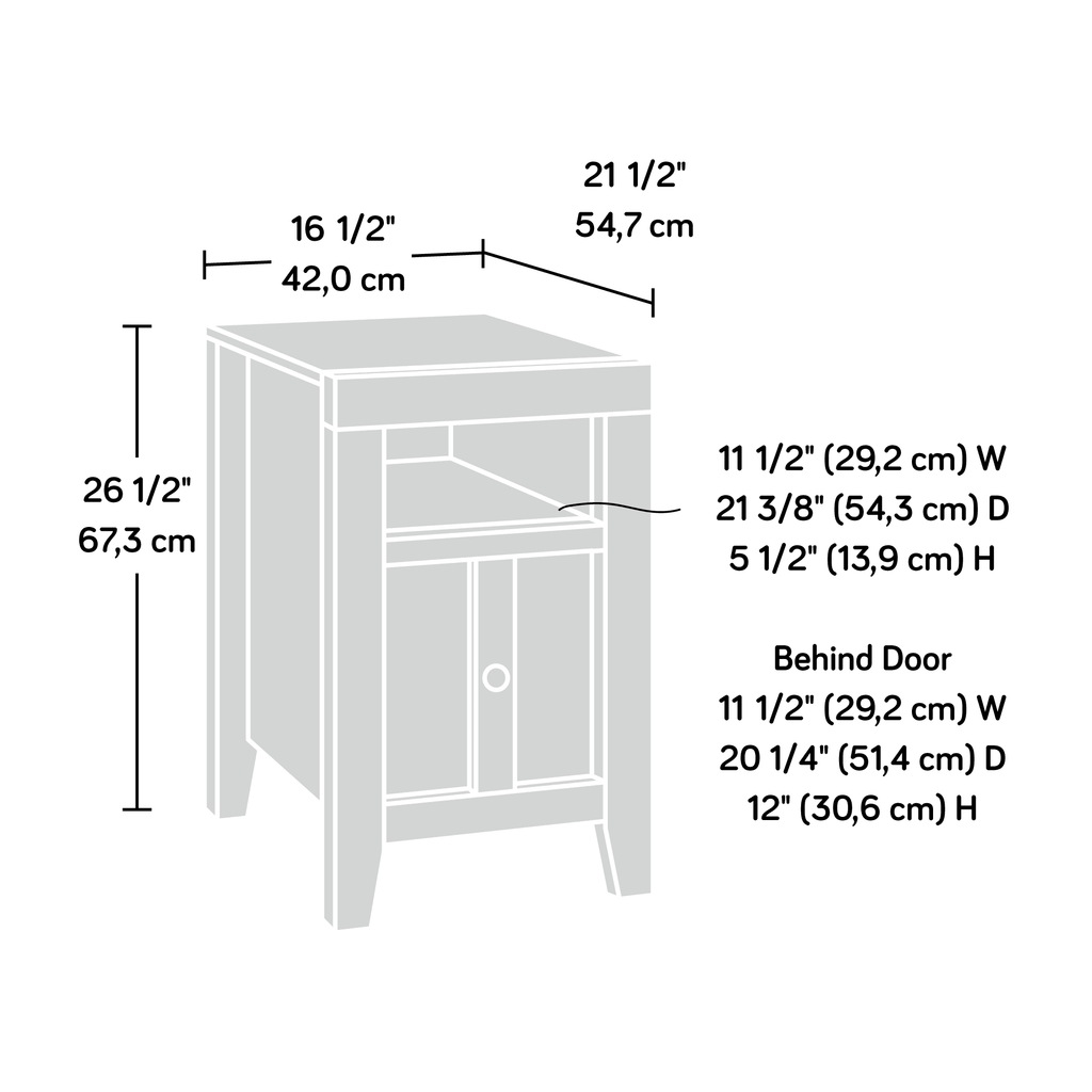Sizeauder Dakota Pass End Table, Char Pine Finish