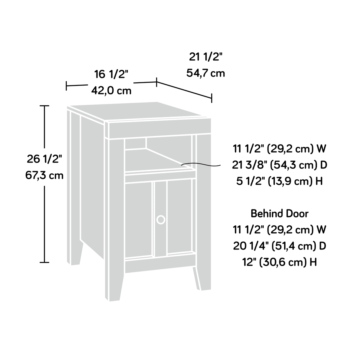 Sizeauder Dakota Pass End Table, Char Pine Finish