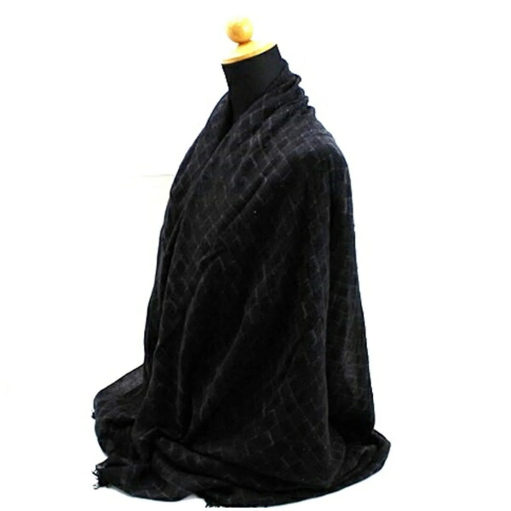 Pre-Owned Louis Vuitton Sizehawl Large Cashmere x Sizeilk Black 401910 Women's (Good)