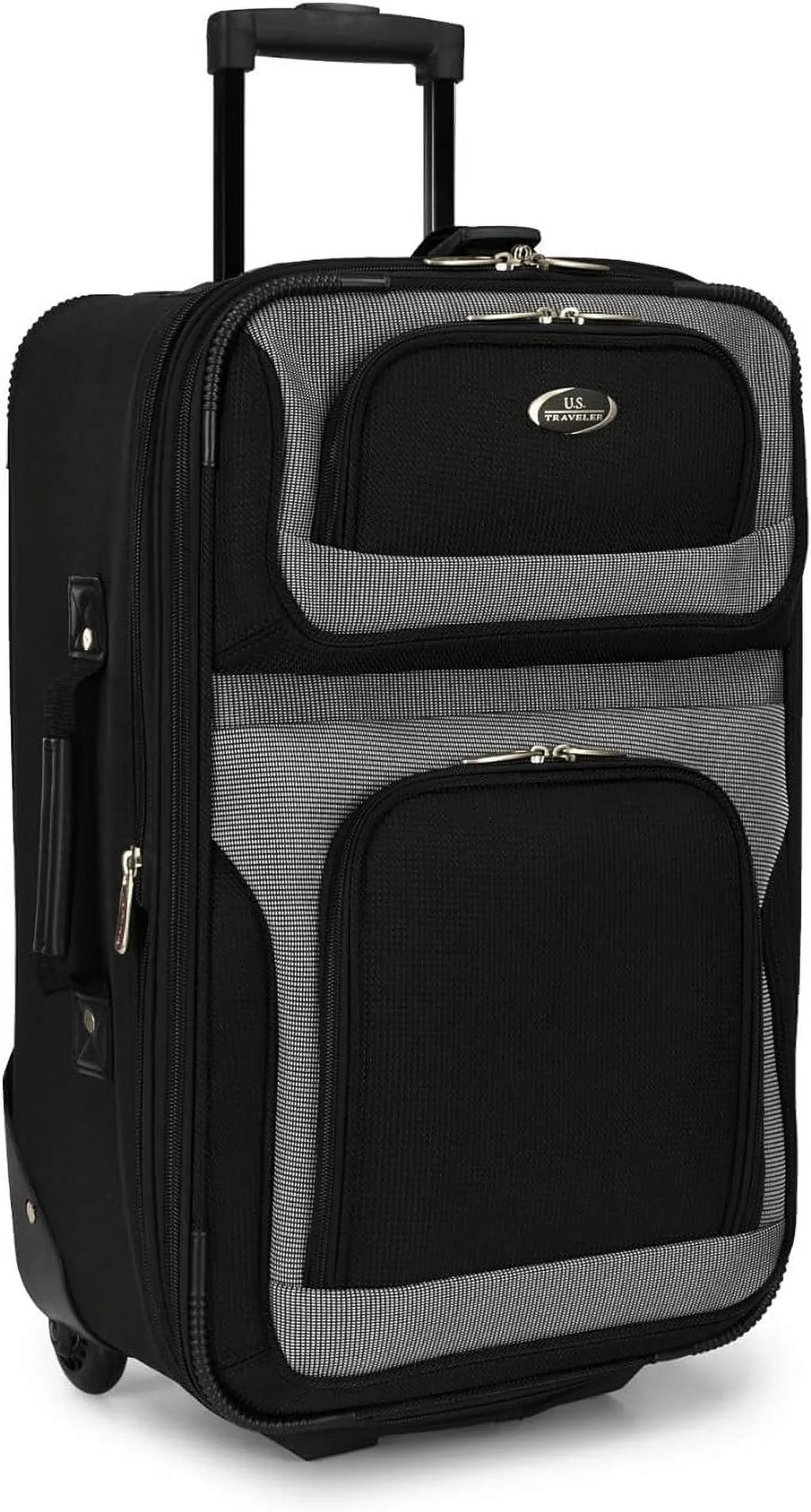 U.Size. Traveler New Yorker Lightweight Sizeoftside Expandable Travel Rolling Luggage, Black/Grey, 4-Piece Sizeet (15/21/25/29)