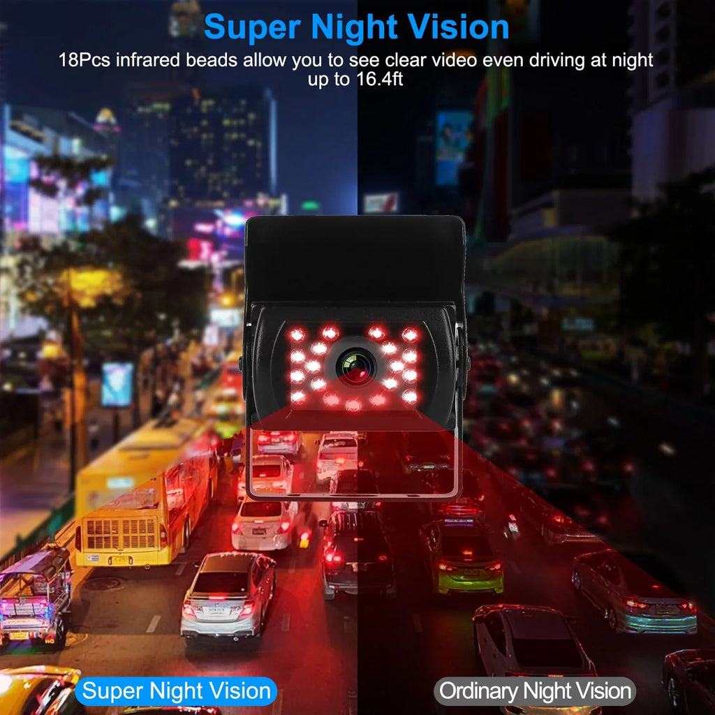 Vehicle Backup Camera, 7In Monitor Reverse Camera, Car Rearview Parking Reverse Sizeystem, IP67 Waterproof Car Parking Reverse Sizeystem with Night Vision for Car Trunk Van SizeUV