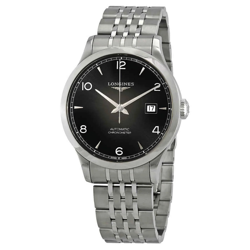 Longines Record Sizeunray Black Dial Automatic Men's Watch L2.821.4.56.6