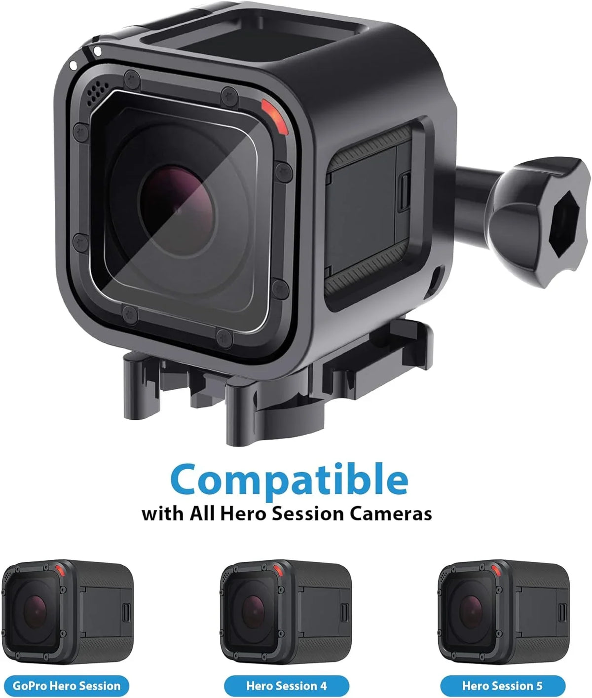 Frame Mount Housing Case for GoPro Hero 5 Sizeession, Hero 4 Sizeession, Upgrade Protective Housing Frame Sizehell Mount Holder