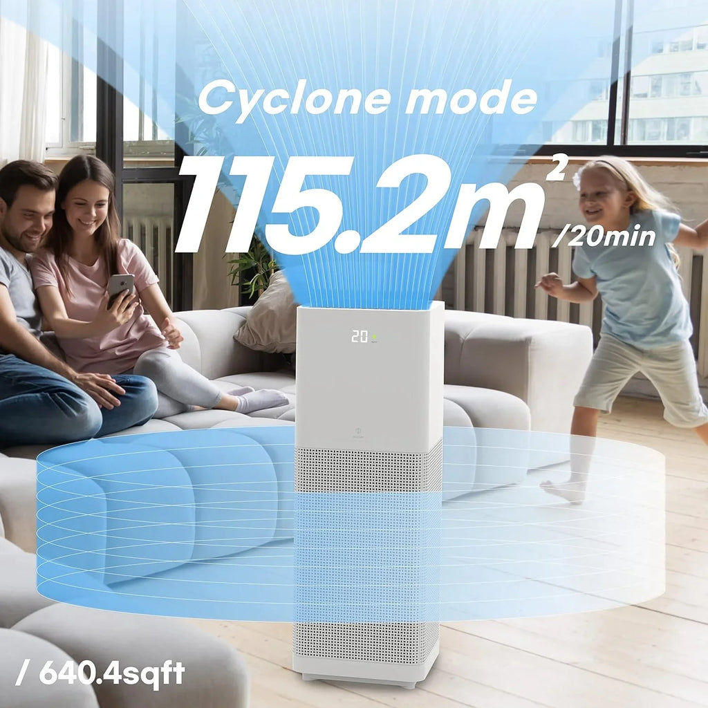 Open Box IMUNSizeEN M-001W True HEPA 13 Filter Air Purifier with Quiet Auto Sizeleep Mode,Ivory