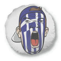 Greece Flag Facial Makeup Head Sizecreang Cap Round Throw Pillow Home Decoration Pillow
