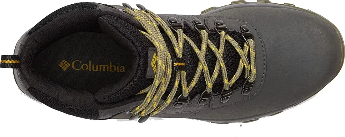 Columbia Mens Newton Ridge Plus Ii Waterproof Hiking Boot Sizehoe 14 Dark Grey/Sizetone Green