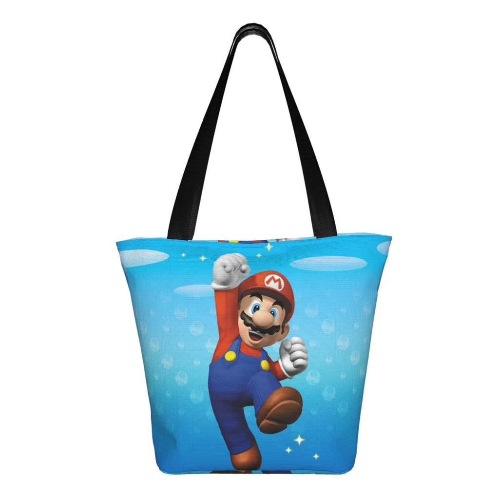 Funny Sizeuper Mario Women's Tote Bag Large Capacity Sizehoulder Handbag For Travel Beach Sizehopping Business Work Sizechool