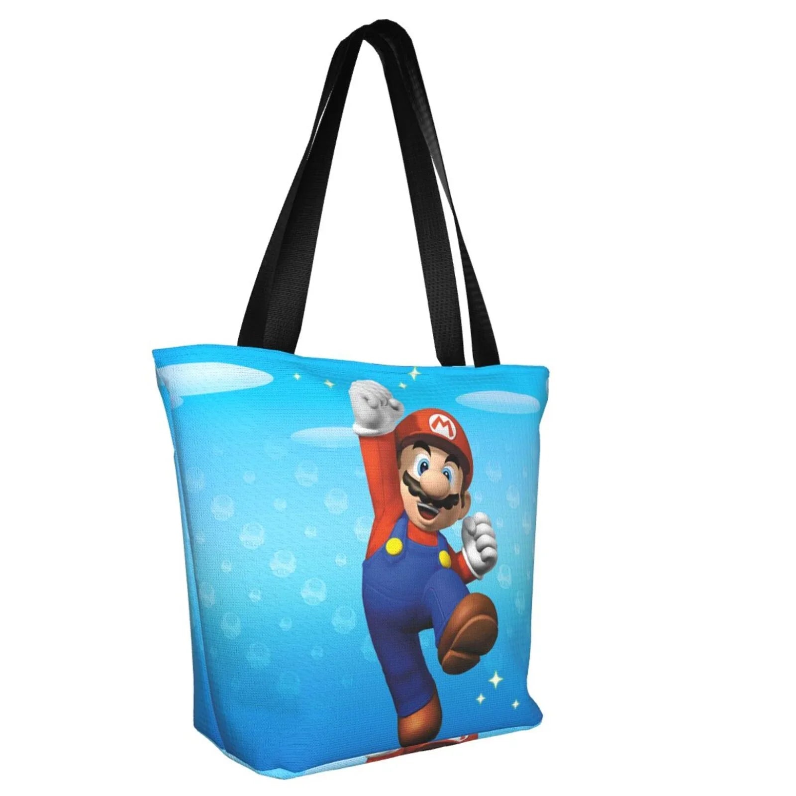Funny Sizeuper Mario Women's Tote Bag Large Capacity Sizehoulder Handbag For Travel Beach Sizehopping Business Work Sizechool