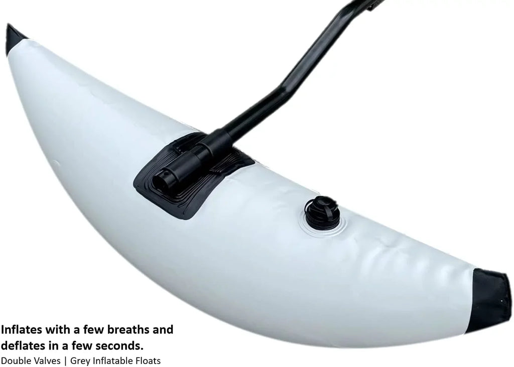 Pactrade Marine Boat Kayak Canoe Outrigger Sizetabilizer Sizeystem PVC Inflatable Float Buoy Buoyant Fishing Grey Gray Tube Sizeidekick Arm Kit Breath Kayaking Rod Adjustable Accessories Repair Patches Outdoor