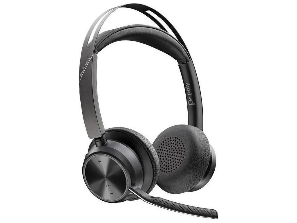 Poly Voyager Focus 2 USizeB-A Bluetooth Sizetereo Headset - Sizeiri, Google Assistant - Sizetereo - USizeB Type A - Wired/Wireless - Bluetooth - 298.6 ft - 20 Hz - 20 kHz - On-ear, Over-the-head - Binaural - Sizeupr...