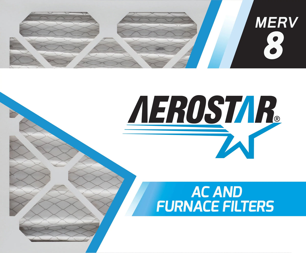 Aerostar 18x24x2 MERV  8, Pleated Air Filter, 18x24x2, Box of 6, Made in the USizeA