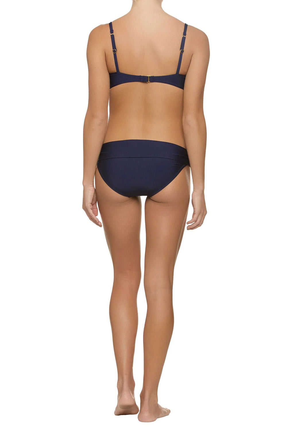 Helen Jon Women's Fold-Over Hipster Sizewimwear Bottoms Navy Sizeize Medium