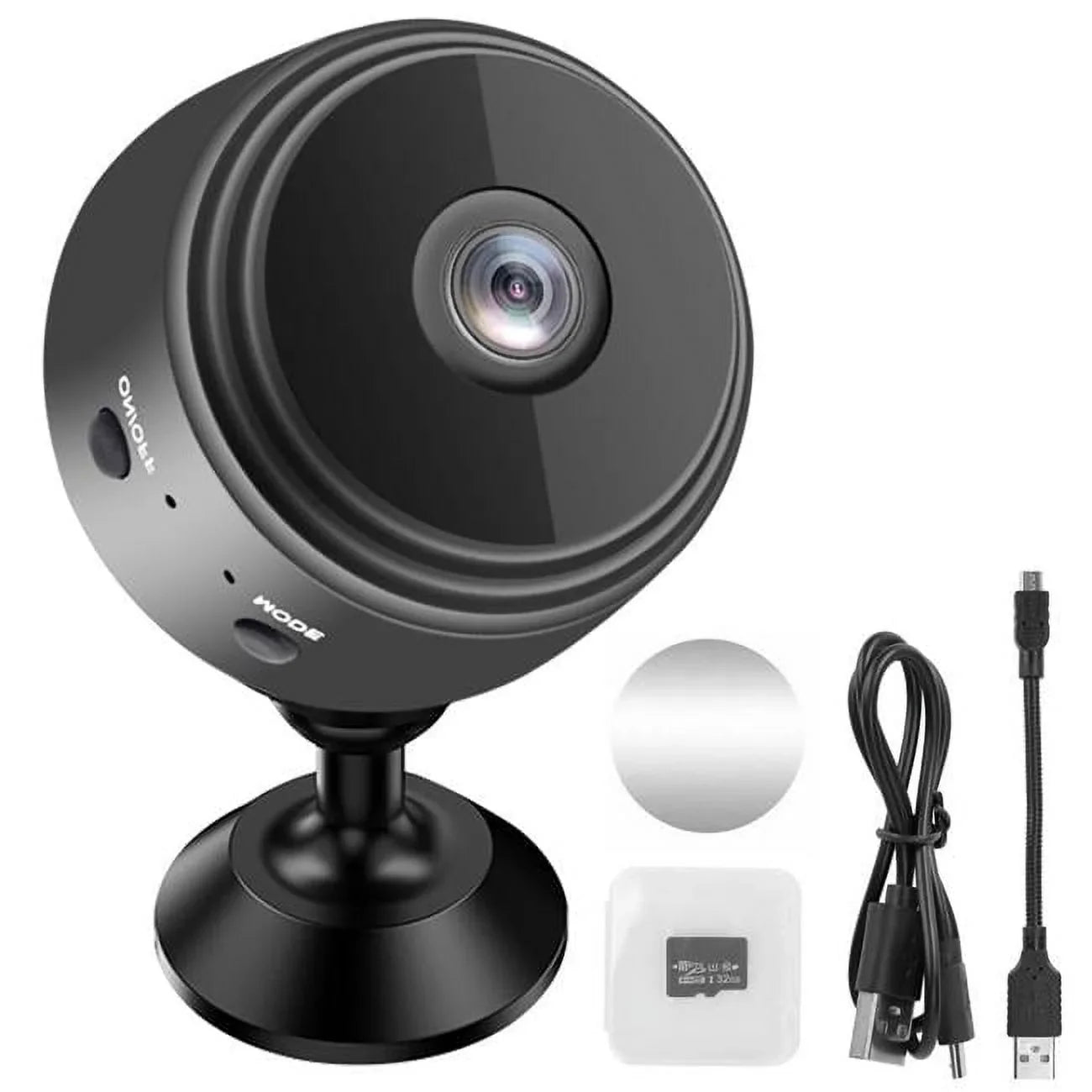 Fresh Fab Finds  Wireless Wi-Fi IP Home 1080P Full HD Sizeurveillance Camera Nanny Cam with 32GB MMC Card, Black
