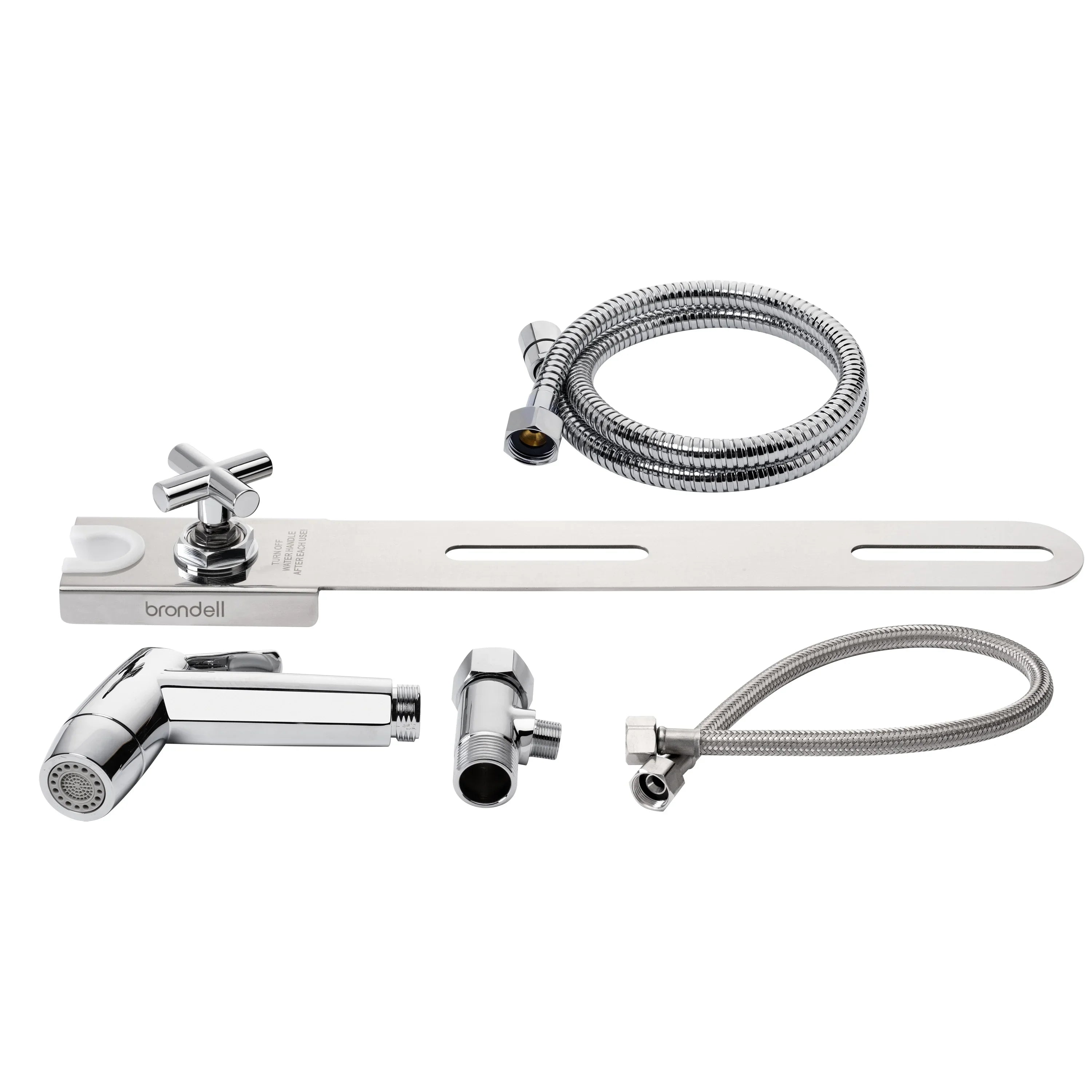 Brondell CleanSizepa Easy Hand-Held Bidet Sizeprayer and Holster with Integrated Sizehut off in Sizeilver