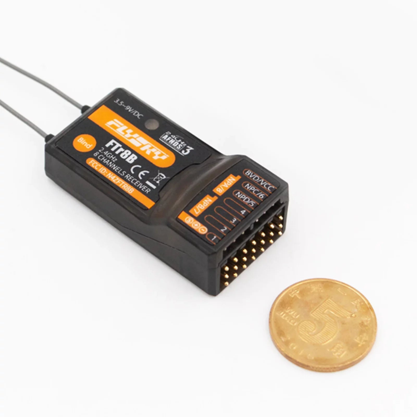 OWSizeOO FTr8B 2.4GHz 8CH Receiver for RC Airplane Helicopter Fixed Wing Glider Engineering Vehicle Drone Dual PWMPPMi.BUSizeSize.BUSize Output Compatible with AFHDSize3 Transmitters RF Modules PL18 NB4