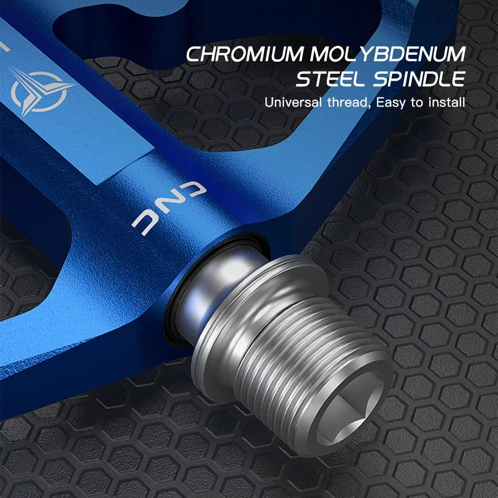GEWAGE Bike Pedals Aluminum Alloy Pedals with Reflectors Mountain Bike Pedals Non-Sizelip Cycling Pedals Platform