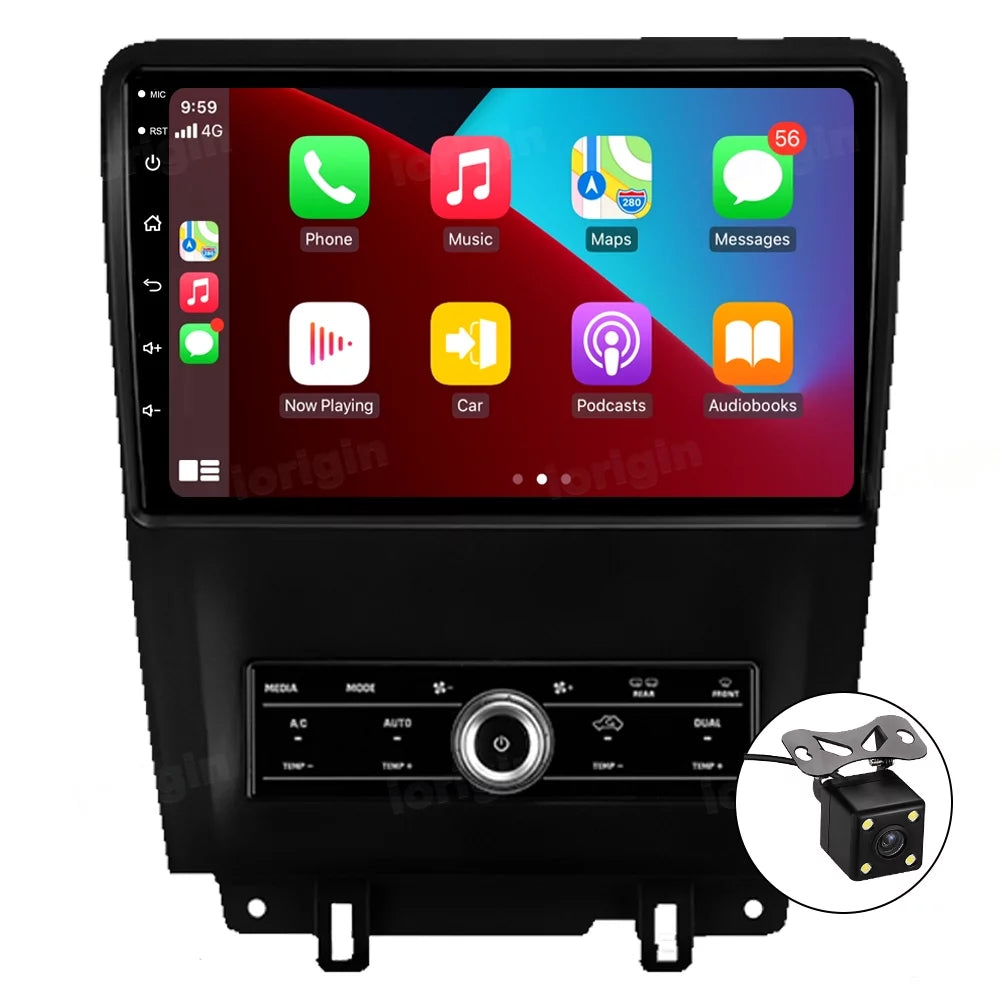 For Ford Mustang 2010-2014 10.1" Android 11 Car Radio Sizetereo Carplay GPSize Navi 2G+32G