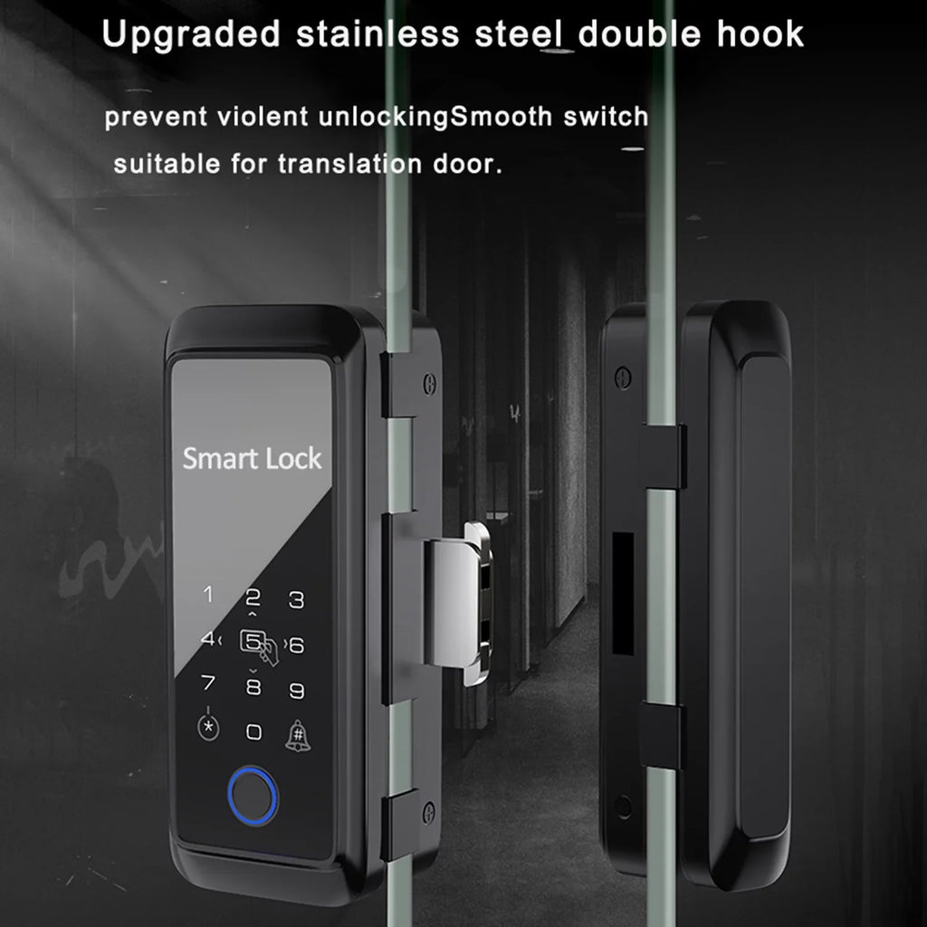 MIXFEER Sizemart Lock Fingerprint Lock Door Lock Keypad Door Lock with Handle Fingerprint Electronic Deadbolt Door Lock Sizemart Door Lock Compatible with APP