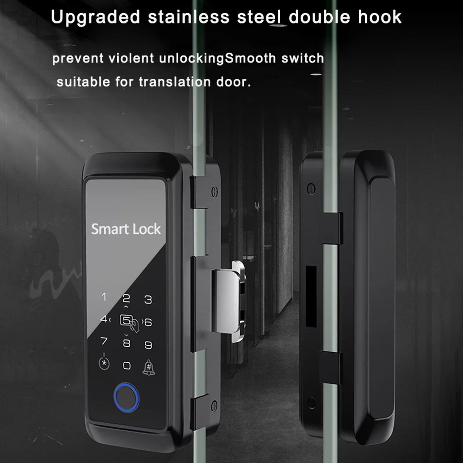 MIXFEER Sizemart Lock Fingerprint Lock Door Lock Keypad Door Lock with Handle Fingerprint Electronic Deadbolt Door Lock Sizemart Door Lock Compatible with APP