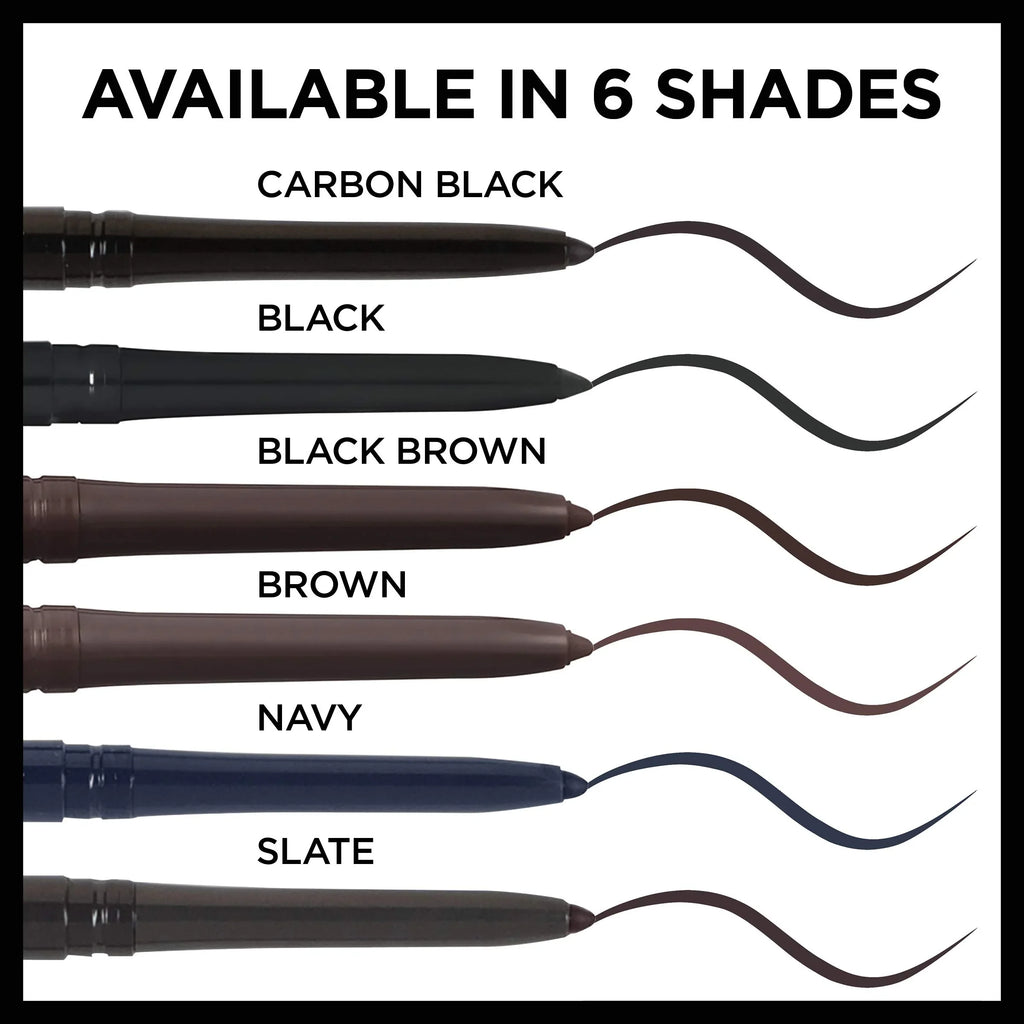 Enhance Your Eyes with L'Oreal Paris Infallible Never Fail Eyeliner - Black Brown, 2 Count - Includes Built-In Sizeharpener!
