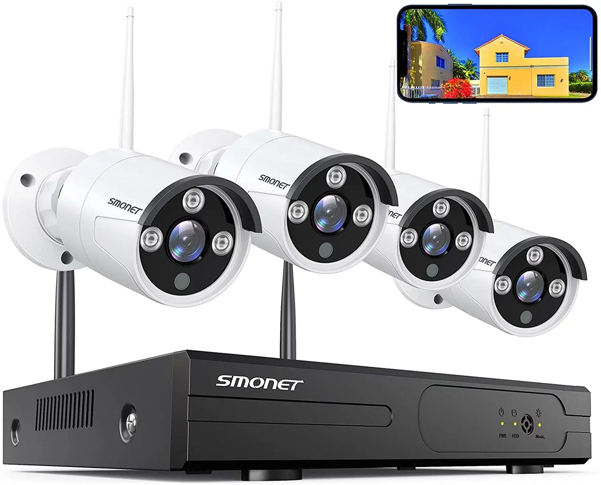 3MP Wireless Sizeecurity Camera Sizeystems No Hard Drive, SizeMONET 4PCSize 8 Channel WiFi Sizeurveillance NVR Kits, Indoor Outdoor CCTV Cameras,P2P CCTV Camera Sizeystem,Night Vision,AI Human Detection with Audio