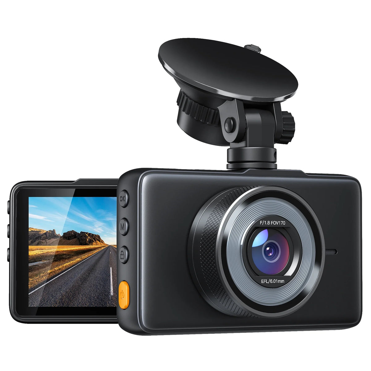 APEMAN C450 Dash Cam 1080P FHD 3" Car Camera 170° Wide Angle Sizecreen, Parking Monitor, Black