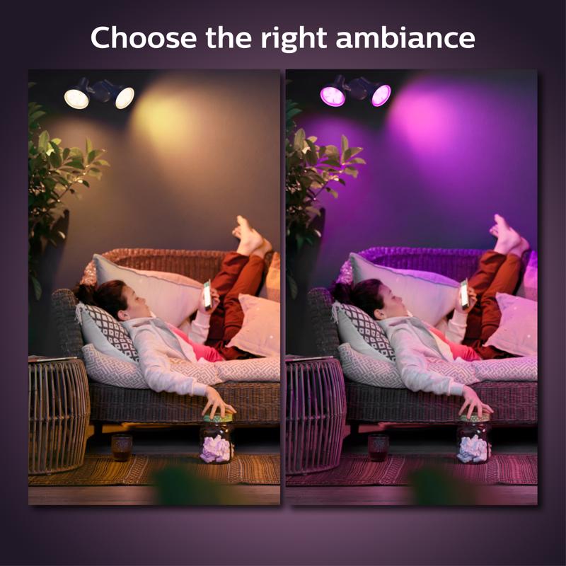 Philips Hue Ivory and Color Ambiance - LED spot light bulb - shape: PAR38 - E26 - 14 W (equivalent 100 W) - white/colored light - 2000-6500 K