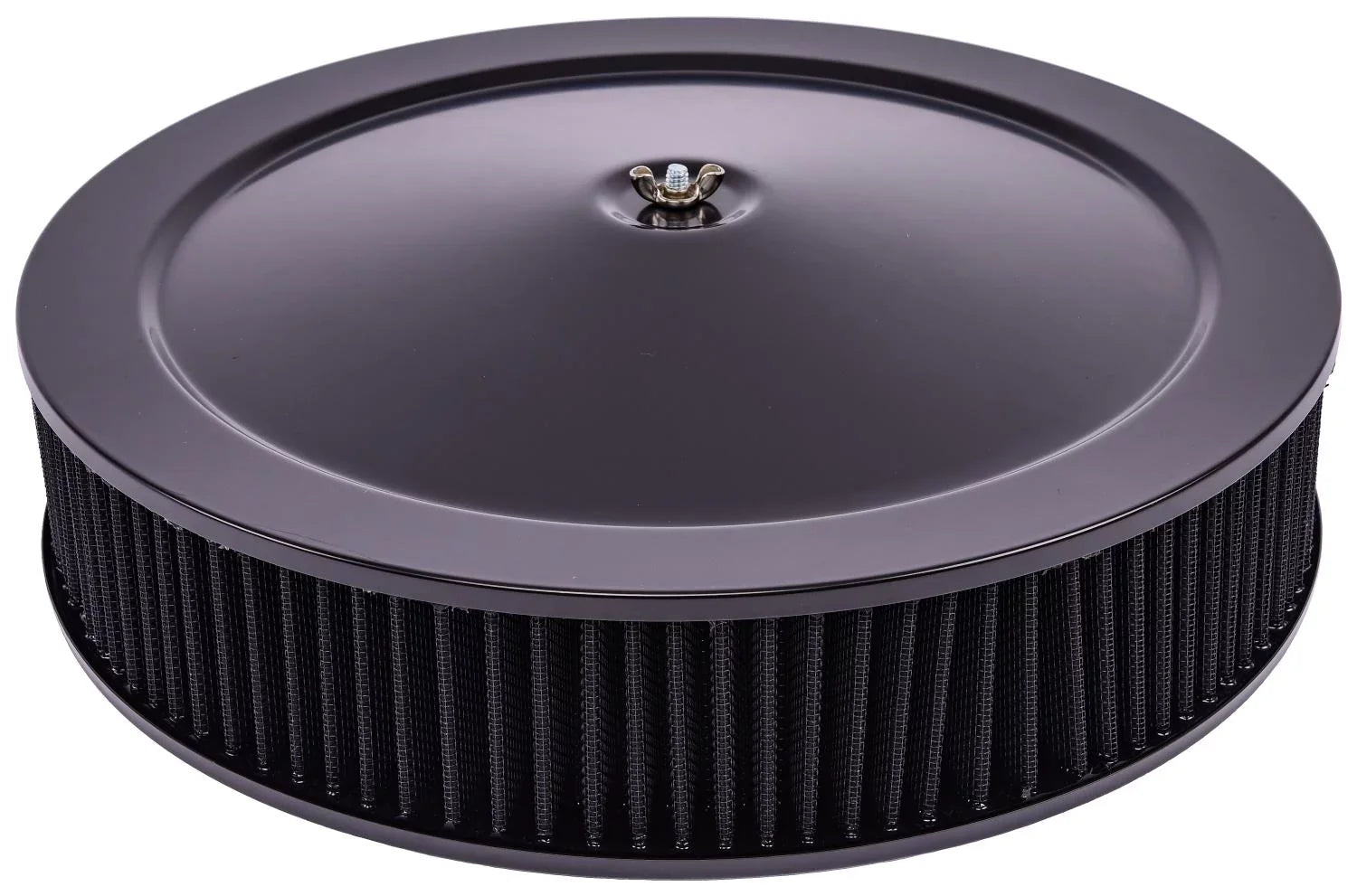 JEGSize 500064 Air Cleaner Assembly 14 in. D x 3 in. H Filter Black Powder Coated F