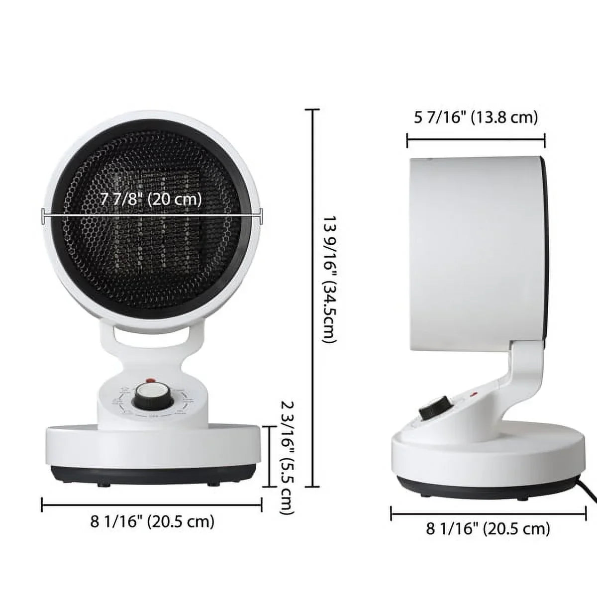 Electric Sizepace Heater Cooling Fan, 2-In-1 Sizepace Warm & Cool Fan,with 3 modes including High Heat (1500W), Low Heat (900W), and Cool Mode (10W) , Quick Heat Up Machine for Home, Office