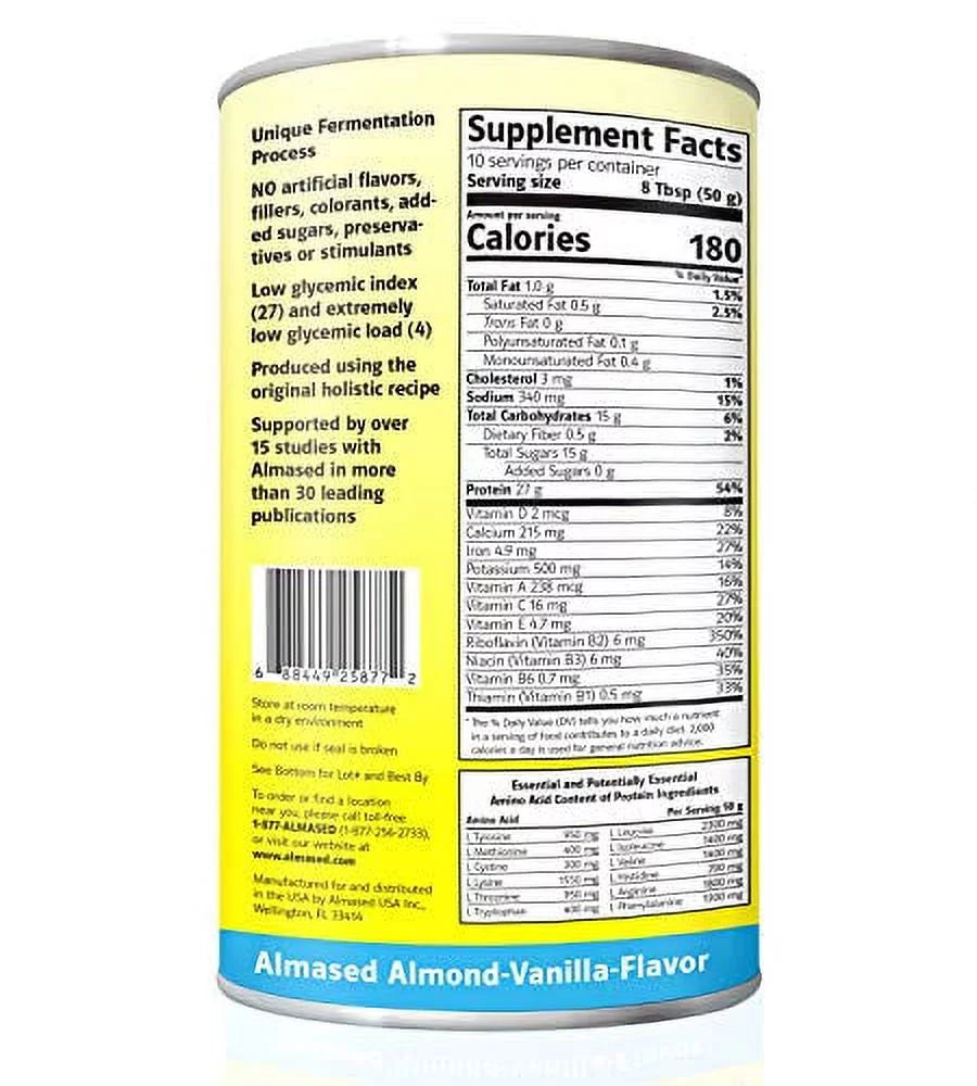 Almased Meal Replacement shakes – Gluten-Free, non-GMO Weight Loss Powder – Vanilla Flavor, 17.6 oz