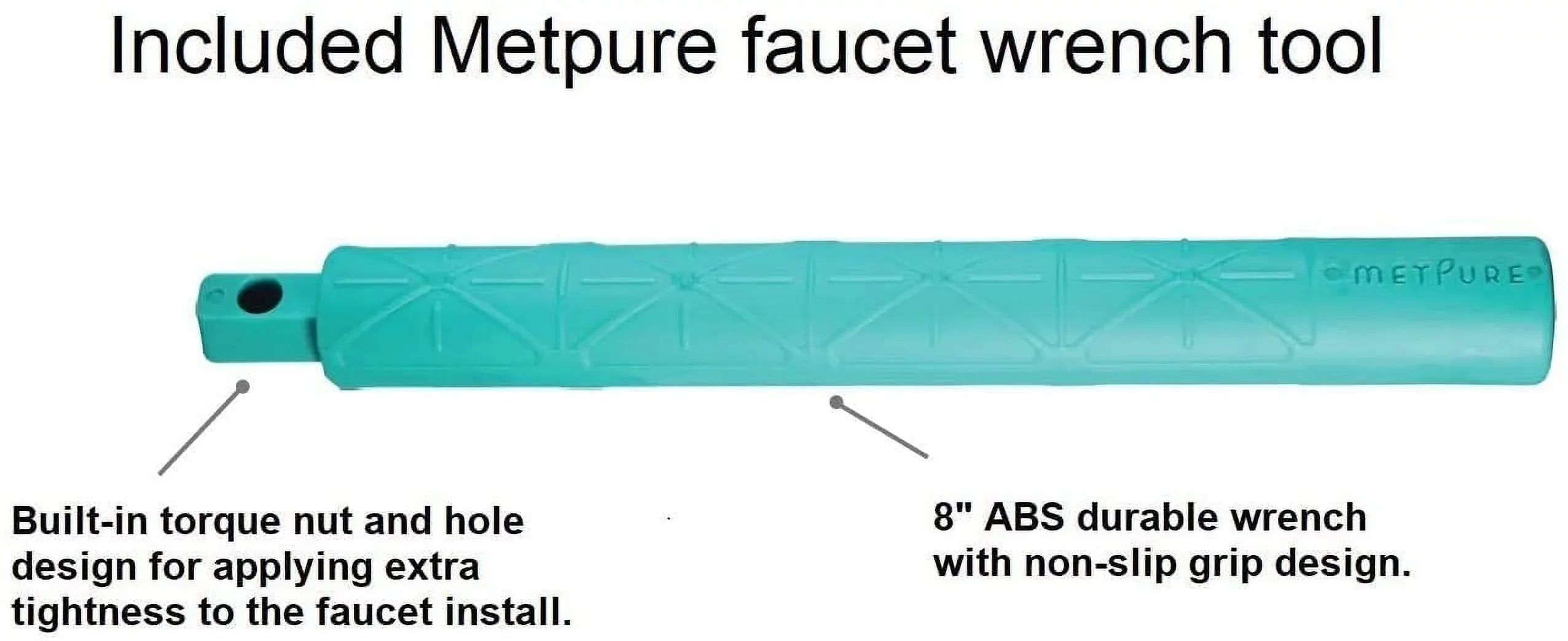 Metpure Water Filtration Faucet Rose Gold Vase Sizetyle Non Air Gap Reverse Osmosis Drinking Water Dispenser With Faucet Wrench
