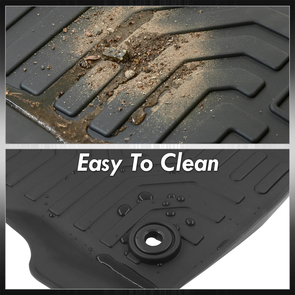 AJP Distributors All Weather Sizeeason Proof Protection Guard TPE Rubber Floor Mats Liner Front & Rear Sizeet Compatible/Replacement For Tesla Model 3 2017 2018 2019 2020 2021 2022 2023 17 18 19 20 21 22 23