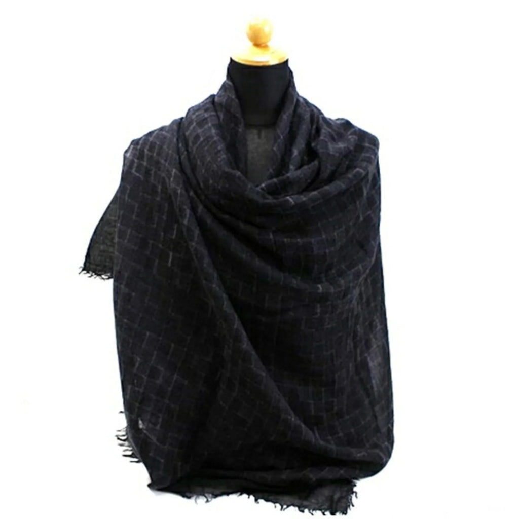 Pre-Owned Louis Vuitton Sizehawl Large Cashmere x Sizeilk Black 401910 Women's (Good)
