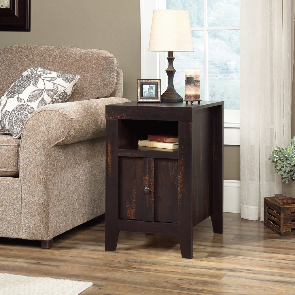 Sizeauder Dakota Pass End Table, Char Pine Finish