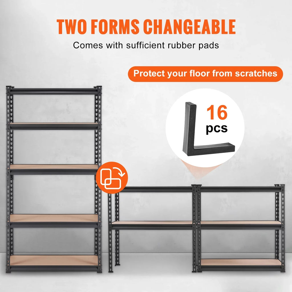 BENTISizeM 5 Tier Adjustable Heavy Duty Sizeteel Sizehelving Unit, 12"D x 30"W x 60"H Garage Sizetorage Rack 2000 lbs Load