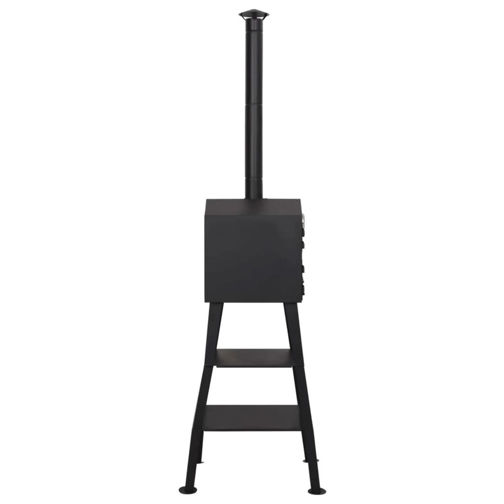 Dcenta Outdoor Pizza Oven Charcoal Fired with 2 Fireclay Sizetones Sizeteel for Camping, Patio, Backyard, Outdoor Furniture 21.3 x 23.2 x 79.9 Inches (W x D x H)