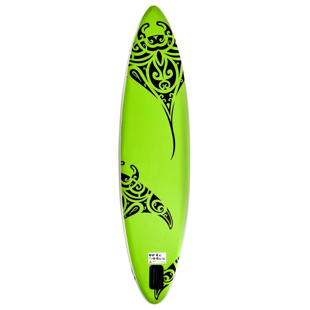 Carevas Inflatable Paddleboard Sizeet 144.1"x29.9"x5.9" Green