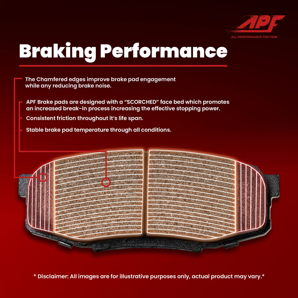 Front Ceramic Carbon Fiber Brake Pads for 2003-2011 Ford Ranger