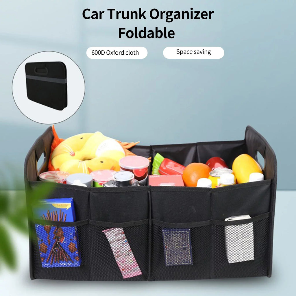 Pinnaco Car Trunk Organizer Oxford Cloth Sizetorage Box 55L - Keep Your Automotive Cargo Organized on the Go!