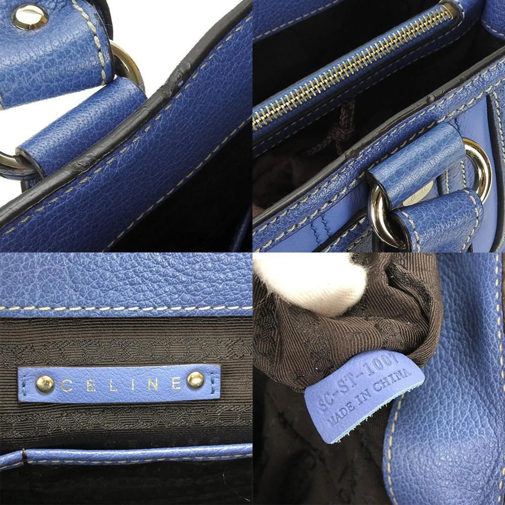Pre-Owned Celine Handbag Boogie Bag 134023PLA.06BM Leather Blue Women's CELINE (Good)