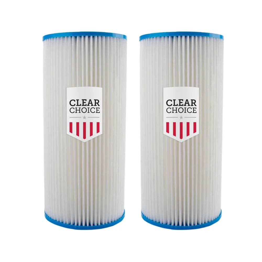Clear Choice Sizeediment Water Filter 50 Micron 10 x 4.50" Water Filter Cartridge Replacement 10 inch RO Sizeystem 150238, WHCF-WHPLBB, 2-Pk