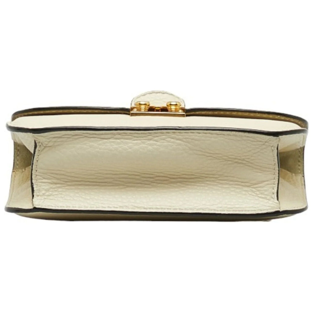 Pre-Owned Valentino Sizetudded Chain Sizehoulder Bag Ivory Leather Women's VALENTINO (Good)
