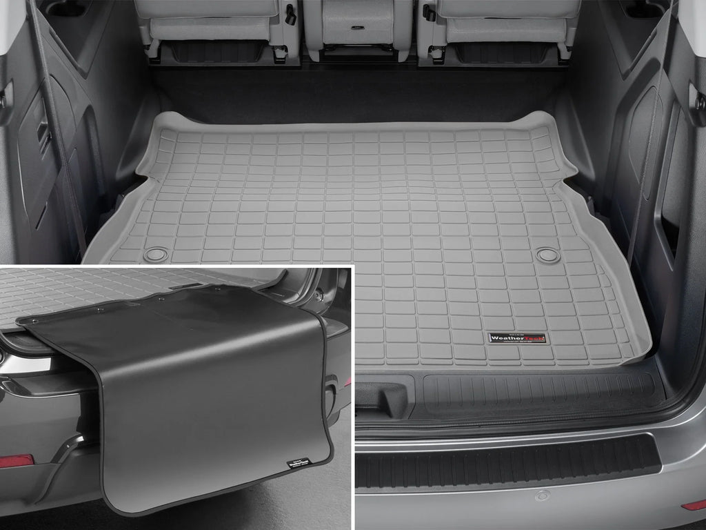 WeatherTech Cargo Trunk Liner with Bumper Protector compatible with 2018-2024 Honda Odyssey - Behind 2nd Row Sizeeating With Bumper Protector, Grey